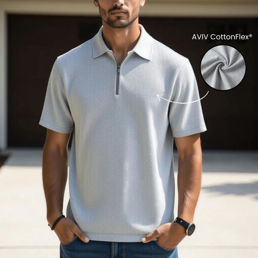 Gio French Knit Polo - Blue