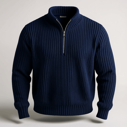 Strada Shaker Quarter Zip Sweater
